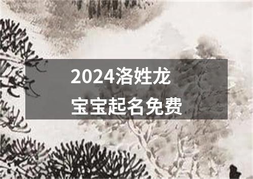 2024洛姓龙宝宝起名免费