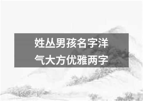 姓丛男孩名字洋气大方优雅两字