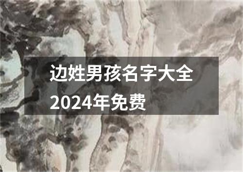 边姓男孩名字大全2024年免费