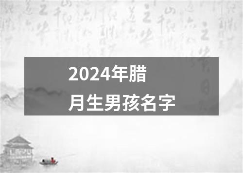 2024年腊月生男孩名字