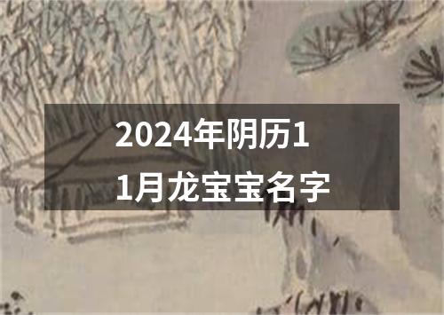 2024年阴历11月龙宝宝名字