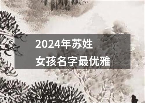 2024年苏姓女孩名字最优雅