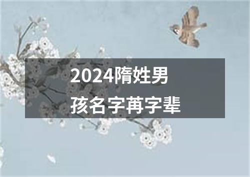 2024隋姓男孩名字苒字辈