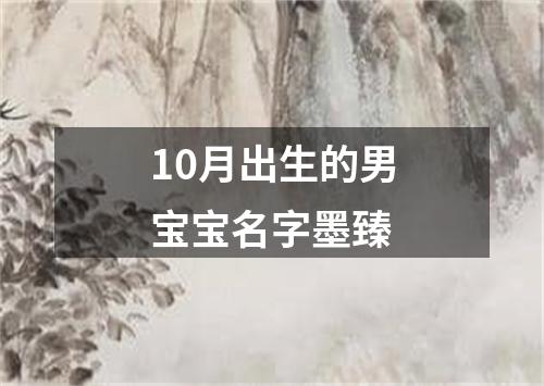 10月出生的男宝宝名字墨臻