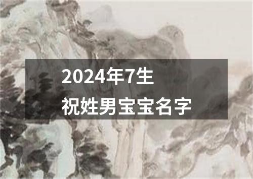 2024年7生祝姓男宝宝名字