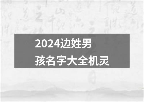 2024边姓男孩名字大全机灵