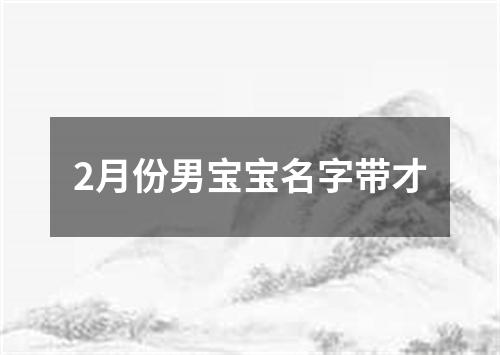 2月份男宝宝名字带才