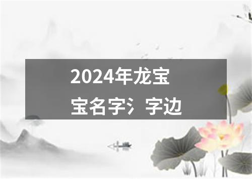 2024年龙宝宝名字氵字边