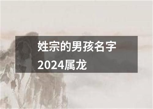 姓宗的男孩名字2024属龙