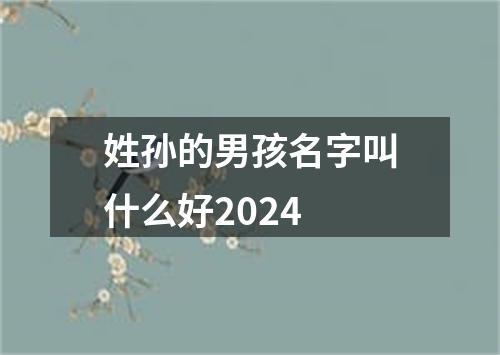 姓孙的男孩名字叫什么好2024