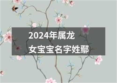 2024年属龙女宝宝名字姓鄢