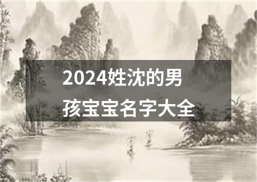 2024姓沈的男孩宝宝名字大全