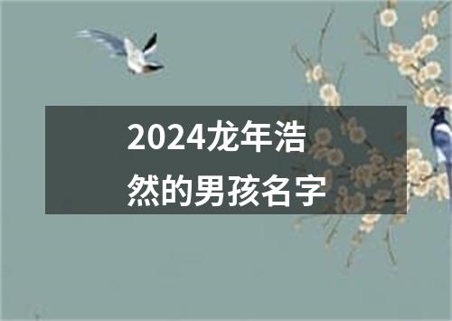 2024龙年浩然的男孩名字