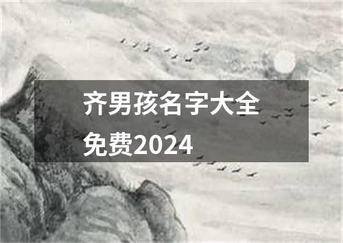 齐男孩名字大全免费2024