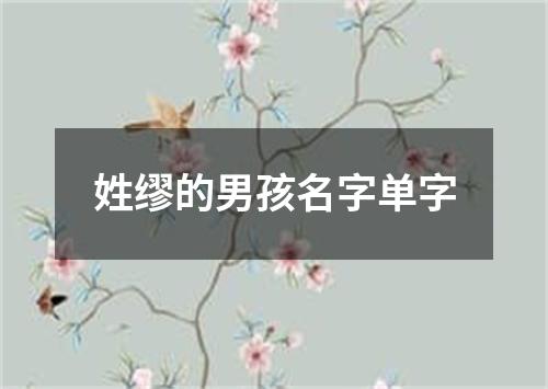 姓缪的男孩名字单字