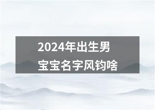 2024年出生男宝宝名字风钧啥