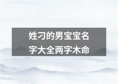 姓刁的男宝宝名字大全两字木命