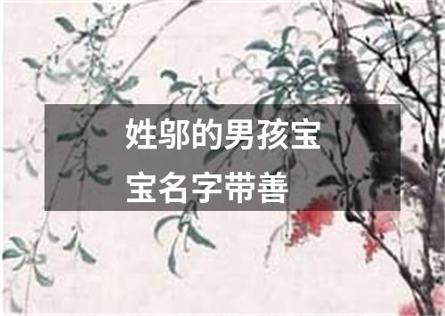 姓邬的男孩宝宝名字带善