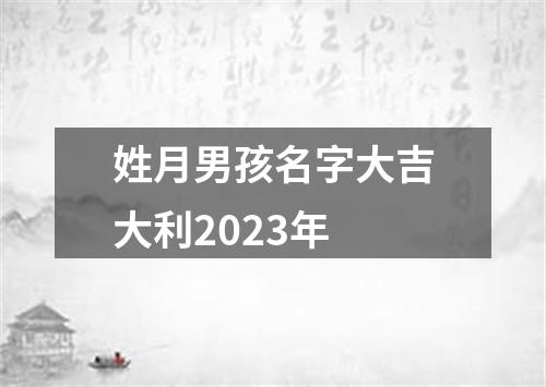 姓月男孩名字大吉大利2023年