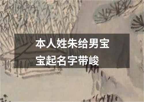 本人姓朱给男宝宝起名字带峻