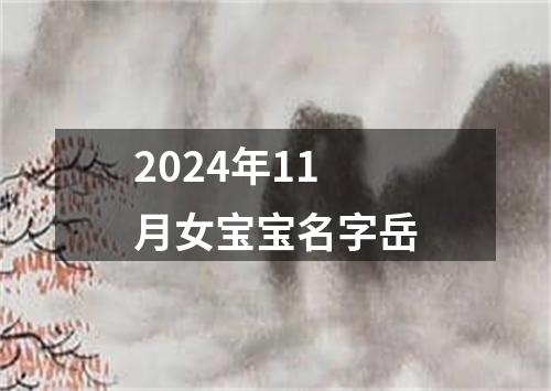 2024年11月女宝宝名字岳