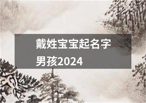 戴姓宝宝起名字男孩2024