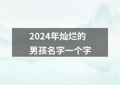 2024年灿烂的男孩名字一个字