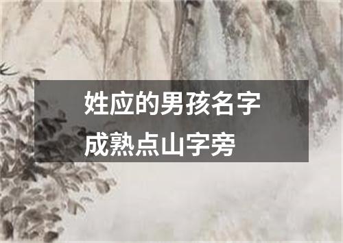 姓应的男孩名字成熟点山字旁