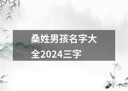 桑姓男孩名字大全2024三字