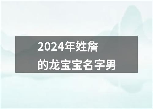 2024年姓詹的龙宝宝名字男