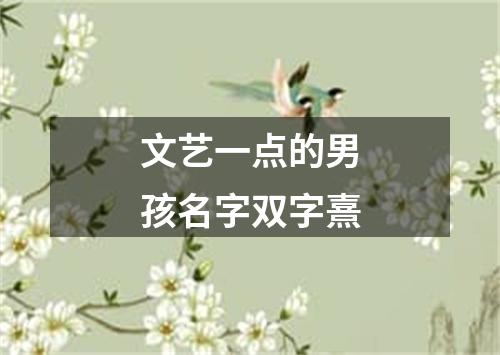 文艺一点的男孩名字双字熹