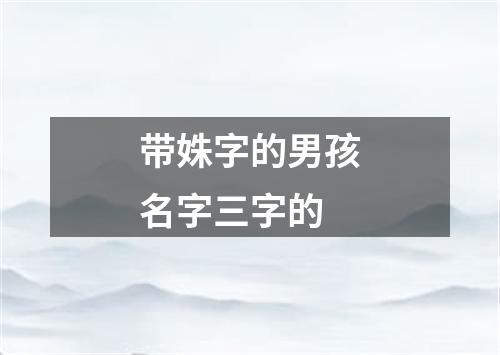 带姝字的男孩名字三字的