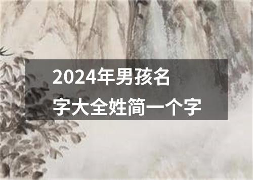 2024年男孩名字大全姓简一个字