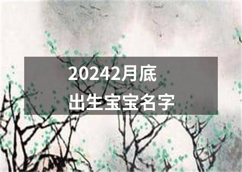 20242月底出生宝宝名字