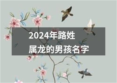 2024年路姓属龙的男孩名字