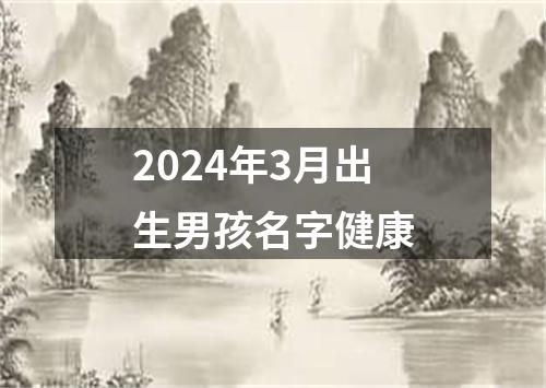 2024年3月出生男孩名字健康