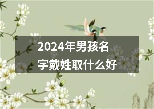 2024年男孩名字戴姓取什么好