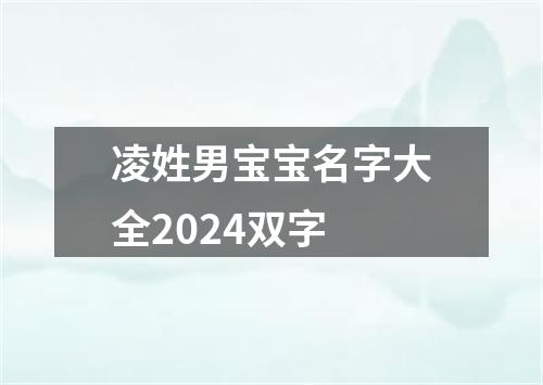 凌姓男宝宝名字大全2024双字