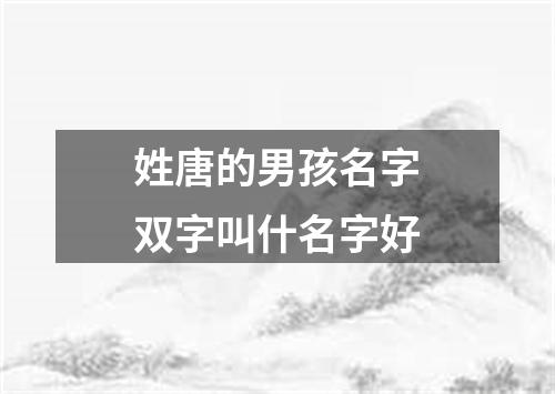 姓唐的男孩名字双字叫什名字好