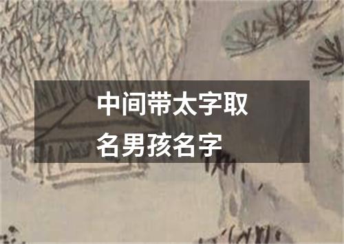 中间带太字取名男孩名字