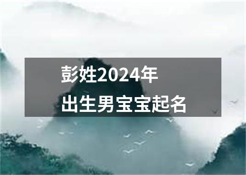 彭姓2024年出生男宝宝起名