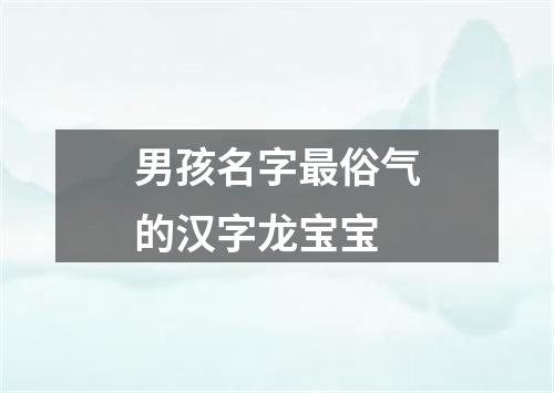 男孩名字最俗气的汉字龙宝宝