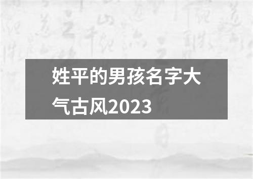 姓平的男孩名字大气古风2023