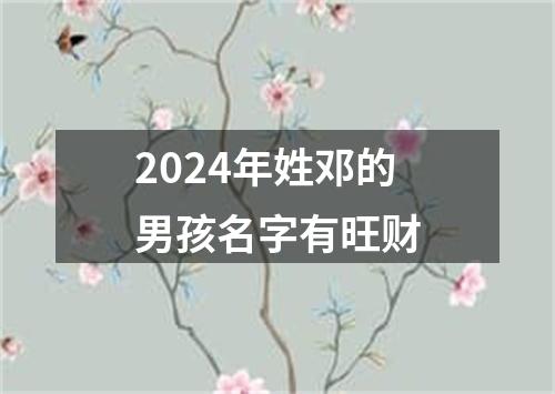 2024年姓邓的男孩名字有旺财