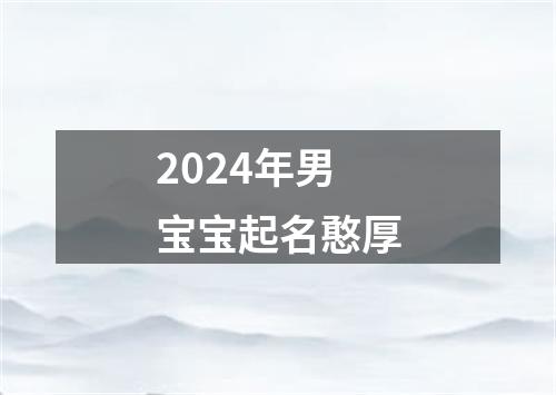 2024年男宝宝起名憨厚