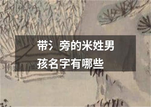 带氵旁的米姓男孩名字有哪些