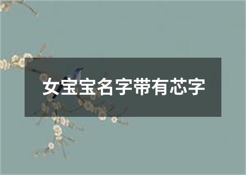 女宝宝名字带有芯字