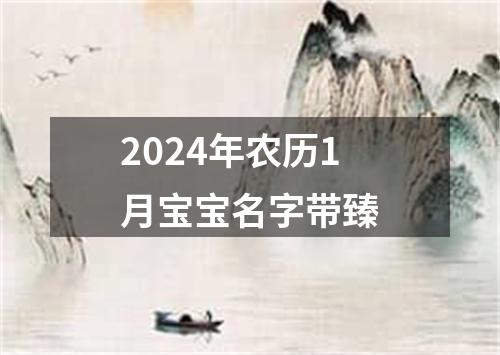 2024年农历1月宝宝名字带臻