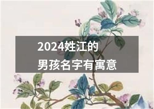 2024姓江的男孩名字有寓意