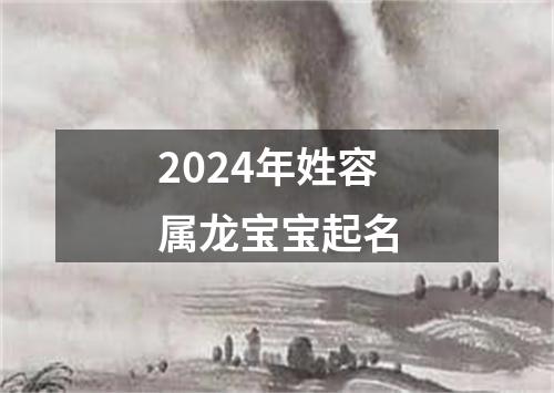 2024年姓容属龙宝宝起名